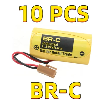 10 бр. Нов за PANASONIC BR-C литиево-йонна батерия АД батерия 3V C Размер с кафяв конектор