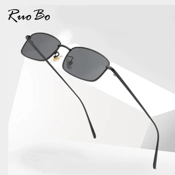 RUOBO Модни цветни слънчеви очила с древните лещи за мъже и жени, малки метални рамки за очила, улични слънчеви очила с UV400 Gafas De Sol