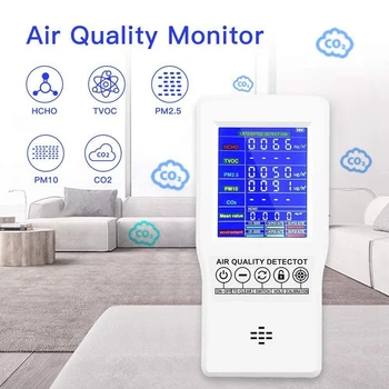 Мониторинг на качеството на въздуха CO2 формалдехид (HCHO) TVOC ФПЧ2.5/PM10 Многофункционален въздушен