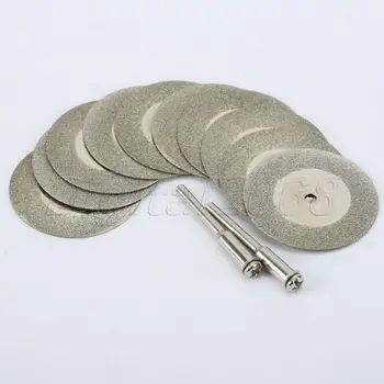 10шт 35-миллиметровые отрязващи дискове с диамант острие, шлайфане кръг с 2 елемента 3-милиметрова оправкой за тренировки, мелница, въртящ се инструмент