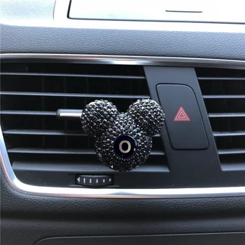 26 английски букви черен диамант главата на Мики авто воздуховыпускной скоба за парфюми автомобилен климатик парфюм салона на автомобила