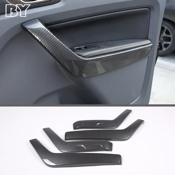 ABS Въглеродни влакна Вътрешна врата копчето на колата, накладки, интериор, етикети за Ford Ranger T7 Т8 2015-2021, аксесоари за интериор на автомобил