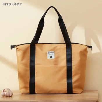Многофункционална чанта за майките на рамо водоустойчива чанта за пелени с голям капацитет, преносима чанта за бъдещи майки