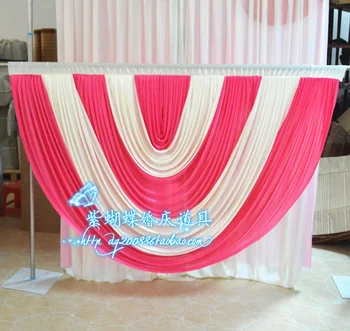 Висококачествена сватбена покривка от лед коприна, декоративен фон/душ завеса за сватбеното парти, банкет