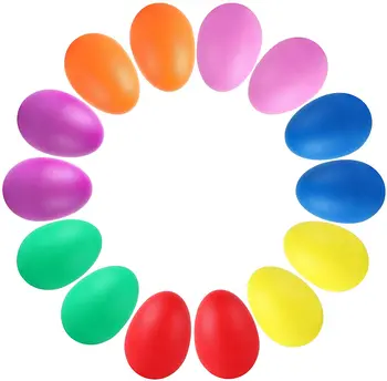 20pcs Пластмасови барабани маракас, шейкър, музикално озвучителна яйце, цветен музикален инструмент за деца, детски играчки
