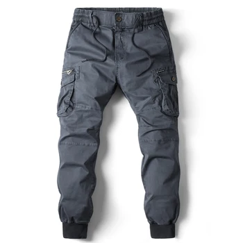 Ежедневни панталони, мъжки панталони карго за бягане памучен мъжки градинска облекло в стил милитари, мъжки работни тактически спортни панталони голям размер
