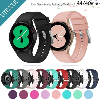 Новият Колоритен Мек силиконов Ремък За Samsung Galaxy Watch4 44 мм 40 мм Спортен Смарт-watchband Galaxy Watch4 classic 46 мм 42 мм
