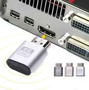 HDMI-съвместим Виртуален дисплей 4K DDC EDID Фиктивен Включете EDID Дисплей Мамят Виртуален Мъжки Манекен Емулатор Адаптер, VGA 1920x1080P Горещ