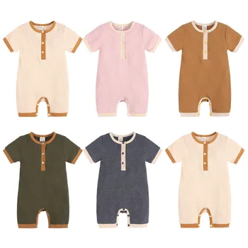Детски дрехи ританки за бебета, тела с къс ръкав, дрехи за деца, боди, сладък