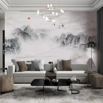 beibehang потребителски големи тапети стенопис за хола тъмен пейзаж на фона стенописи тапети на хартиен фон украса спални
