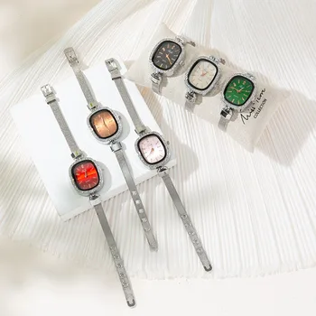 Моден кварцов часовник за момичета, луксозни дамски часовници, часовници-гривни, дамски ръчни часовници с кристали, 2022 Relogio Feminino
