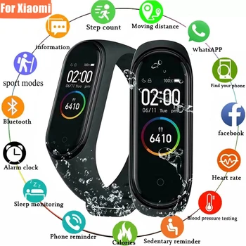 Новите смарт часовници M4 за мъже и жени, спортни, за проследяване на фитнес, интелигентни, гривна, часовник за измерване на кръвно налягане, пульсометра, часовници за Xiaomi IOS
