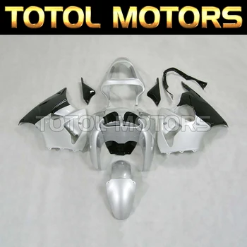Комплект мотоциклетни обтекателей, годни за zx-6r 2000 2001 2002 636 Ninja, нов кит за каросерията, висококачествена abs-пластмаса, сребро, черен
