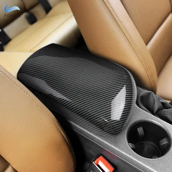 LHD ABS Модел От Въглеродни Влакна и Автомобилни Аксесоари Кутията на Централната Конзола Подлакътник на Скоростната Тампон За BMW X1 E84 2009 - 2012 2013 2014 2015
