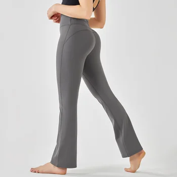 Дрехи за йога, женски разкроена панталони, дълги панталони с висока талия, плътно прилепнали една фигура, спортни ластични панталони панталони за йога с танц се огъне