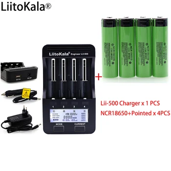 Liitokala Lii-500 LCD дисплей 3,7 В 18650 26650 1,2 В аа Зарядно устройство + 4 ncr18650b 3400 mah батерии за фенерче