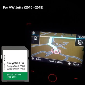 8 GB FX V12 Западна Европа за VW Jetta 2010-2019 Покриване на Германия Финландия Франция Испания Полша Карта SD Карта