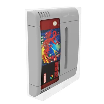 30 бр. защитна кутия за касета с прозрачна карта за игри, калъф за дисплея на игри Super SNES PAL
