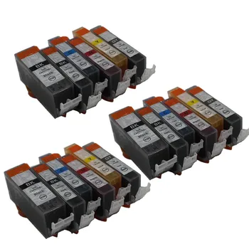 6 цветен PGI-125 BK CLI 126 BK C M Y съвместим мастило касета за принтер canon PIXMA MG6110 MG6210