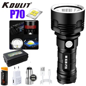 KDULIT мощен led фенерче L2 P70 тактически фенер USB Зареждане светлини открит 26650 батерия акумулаторна фенерче