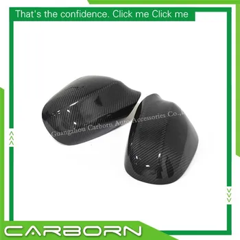 За BMW серия 3 E90 2009 2010 2011 2012 подмяна Тип черен гланц ABS + капак на страничните огледала за обратно виждане от настоящето въглеродни влакна