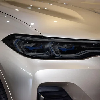 2 броя Защитно Фолио За Фарове, Възстановяване на Фарове, Прозрачна Черна Стикер от TPU За BMW X7 G07 2019 2020 - Аксесоари