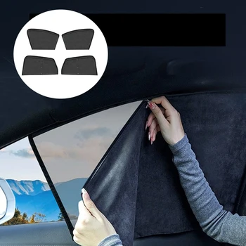 Солнцезащитная окото на страничното стъкло на колата, двупластова, със силно магнитно всасыванием, замшевая завеса на прозореца, за Toyota RAV4 2019-2022, автомобилни аксесоари