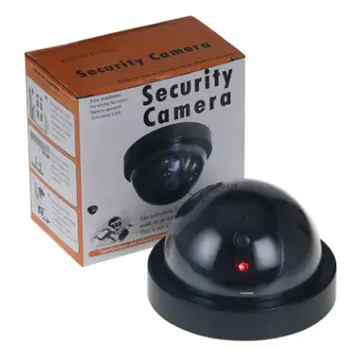 Безжична фалшив камера за видеонаблюдение е с мига led светкавица, фалшива камера предпазва от крадци, имитация на видеонаблюдение