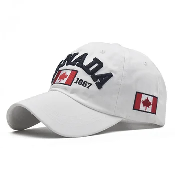 Канадската шапка за татко, шапка с канадски кленов лист, на бродирани флаг, унисекс, шапка за татко с катарама за възрастни