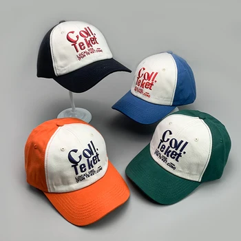 Нови цветни и бейзболни шапки с надпис Kpop, памучни модни дишащи бейзболни шапки с бродерия в стил хип-хоп, скейт, ежедневни, спортни шапки