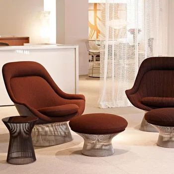 Метален стол за почивка от неръждаема стомана специална форма, творчески, модерен и лесен диван в скандинавски стил