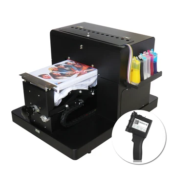 Принтер за Печат на тениски A4 DTG, Планшетная Многофункционална Печатна Машина за дрехи и Ръчно изработени мастилено-Струен Принтер, Преносим Принтер за Етикети
