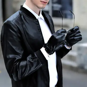 Зимни ръкавици, 1 чифт стилни утолщенных топли мъжки нескользящих мотоциклетни ръкавици със сензорен екран, аксесоари за костюми