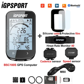 iGPSPORT Велосипеден компютър BSC100S CAD70 SPD70 Можно наблюдение на сърдечната честота HR40 M80 под Наем GPS Водоустойчив Хронометър измерване на Скоростта